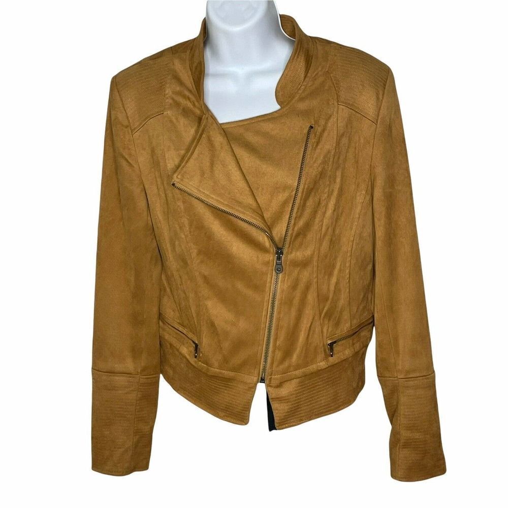 Robert Rodriquez Ayana Jacket Women’s Small Faux Suede Moto Asymmetrical Zip - Picture 6 of 11